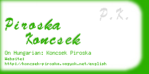 piroska koncsek business card